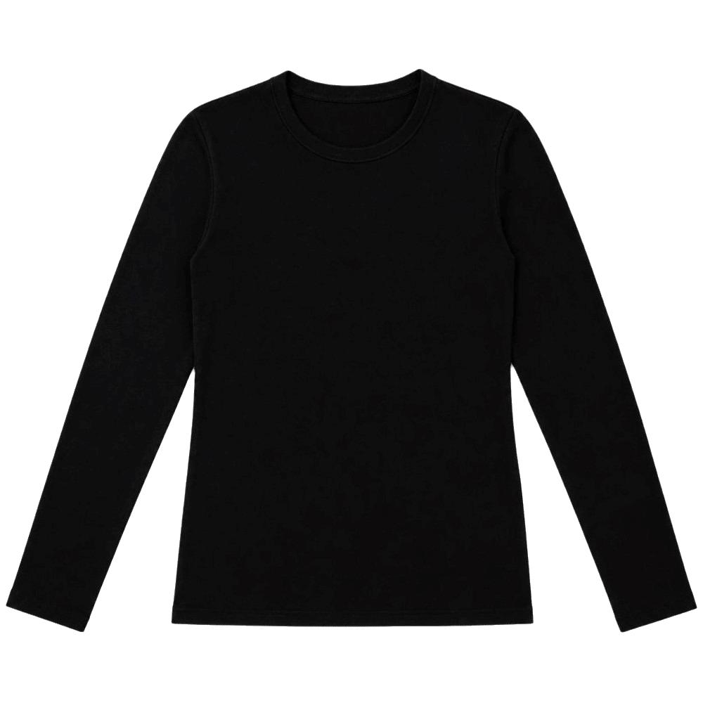 Slim Fit Long Sleeve T-Shirt Fitted Base Layer Shirt Fashion Autumn Winter Tee Top Women