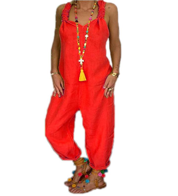 Salopetă largă casual de in plus size (2021)