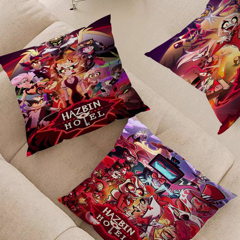 Hazbin H-Hotels Angel Dust Alastor Povlak na polštář Potah na polštář Pouzdro na polštář do auta na pohovku Auto Vánoční dárek 40x40cm 45x45cm