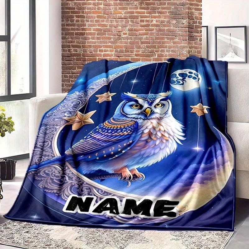 Night Owl Customize Your Name Blanket Warm Comfortable And Soft Blankets Are Suitable For Home Lunch Break Blanket Office Sofa Sofa Gift To Relatives