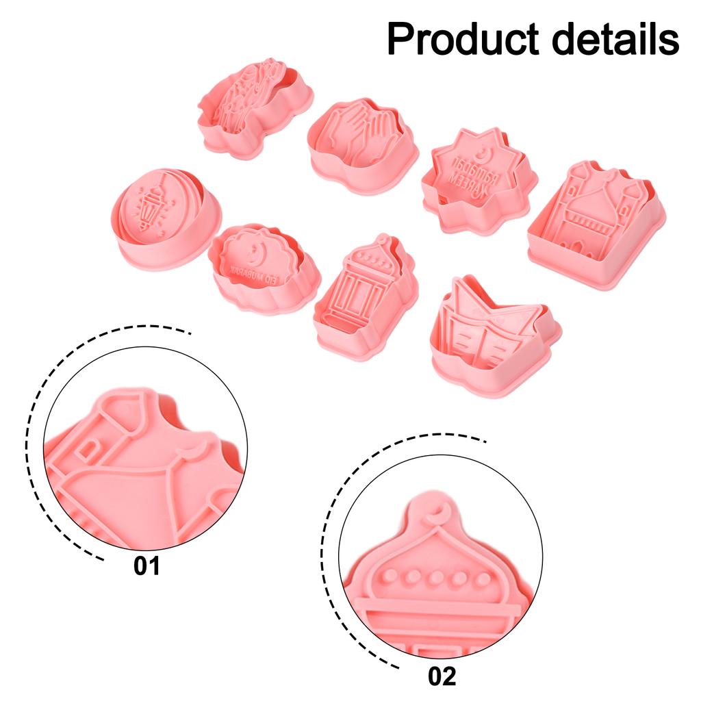 8 Shapes Cookie Cutters Holiday Baking Ramadan Celebrations 14*18.5*2.2cm per Box Eid Cookie Cutters 8 Distinct Shapes