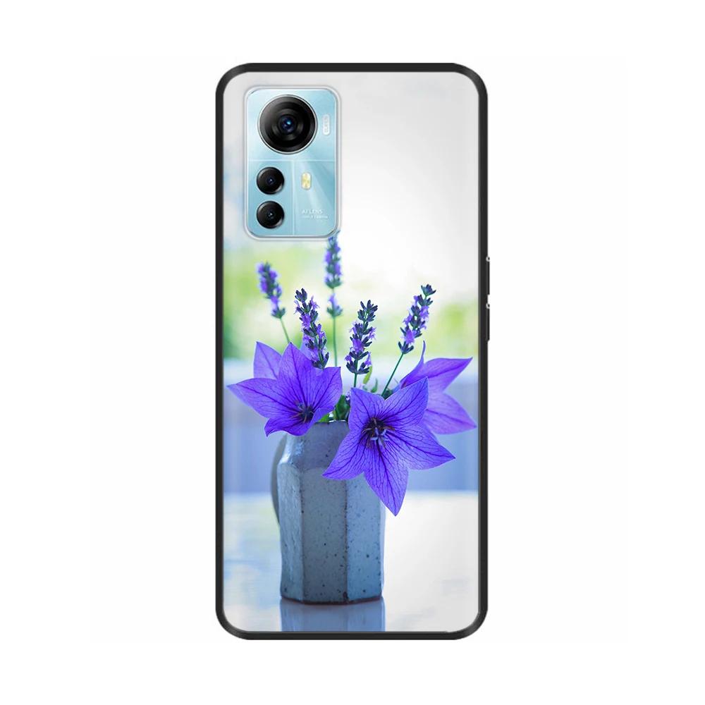 Cute Phone Case For Blade A72s 4G Case Flower Cartoon Painted Soft Silicone Fundas for ZTE Optus X Max A 72s Cover Protective