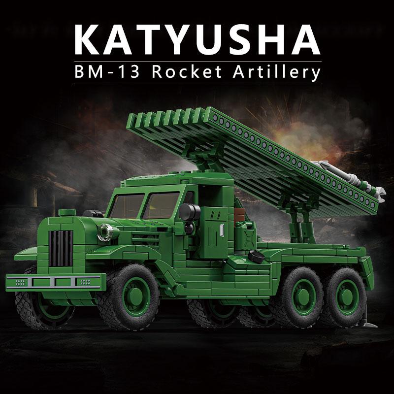 

428PCS Soviet BM-13 Rocket Artillery building blocks, military puzzle assembly toys, children s handmade DIY assembly models,
