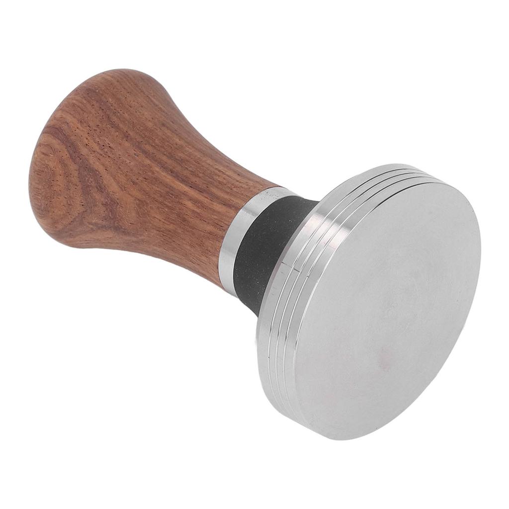 Kaffeepulverpresse Hammer und Verteiler Set Edelstahl Kaffee Tamper mit Holzgriff für