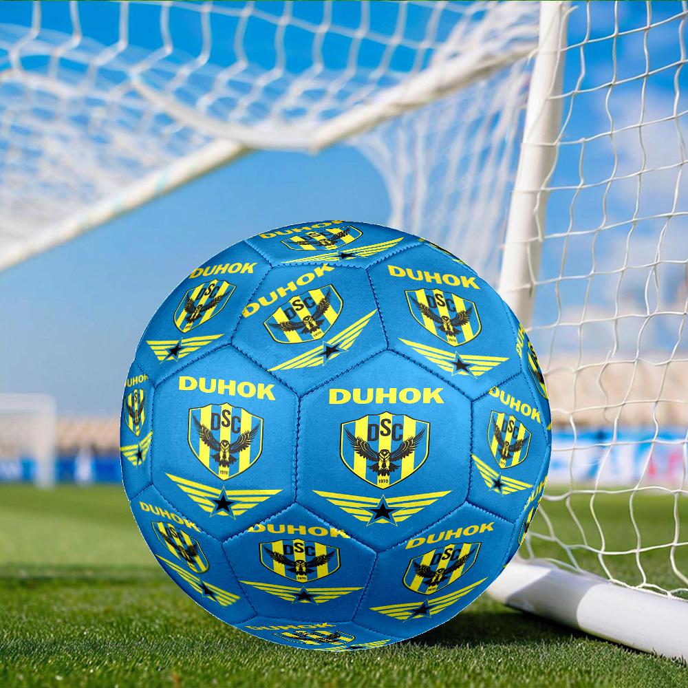 Duhok Sports Club Emblem Size 5 Soccer Ball, Suitable for Training and Matches, High-Elasticity, Wear-Resistant Material Gift for Fan