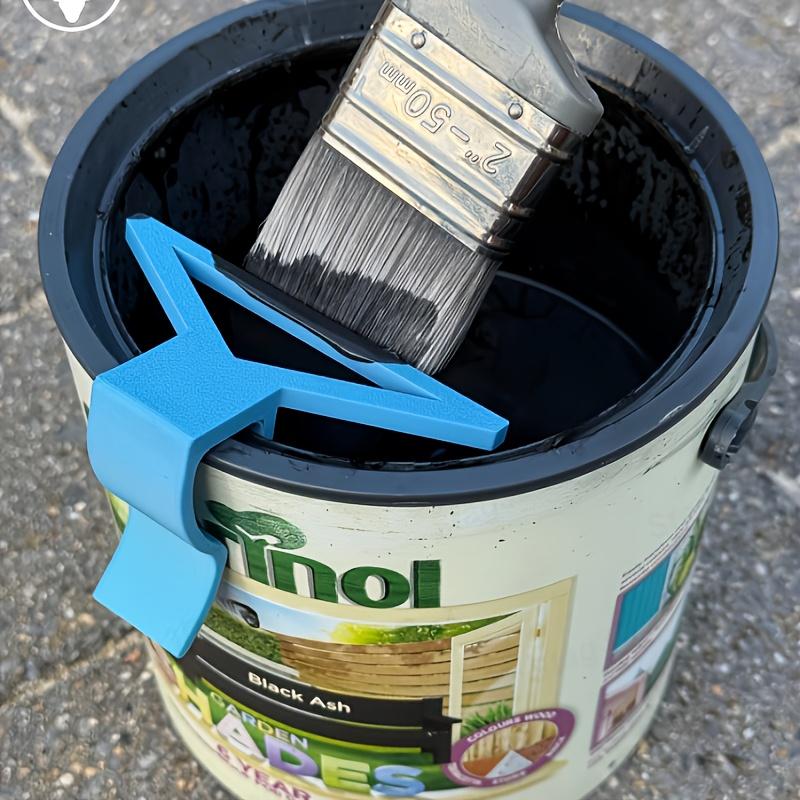 Paint Can Brush Cleaner, Clip-On Paint Scraper,Anti-Drip Paint Holder,Compatible with Various Sizes of Paint Cans,Prevents Leaks