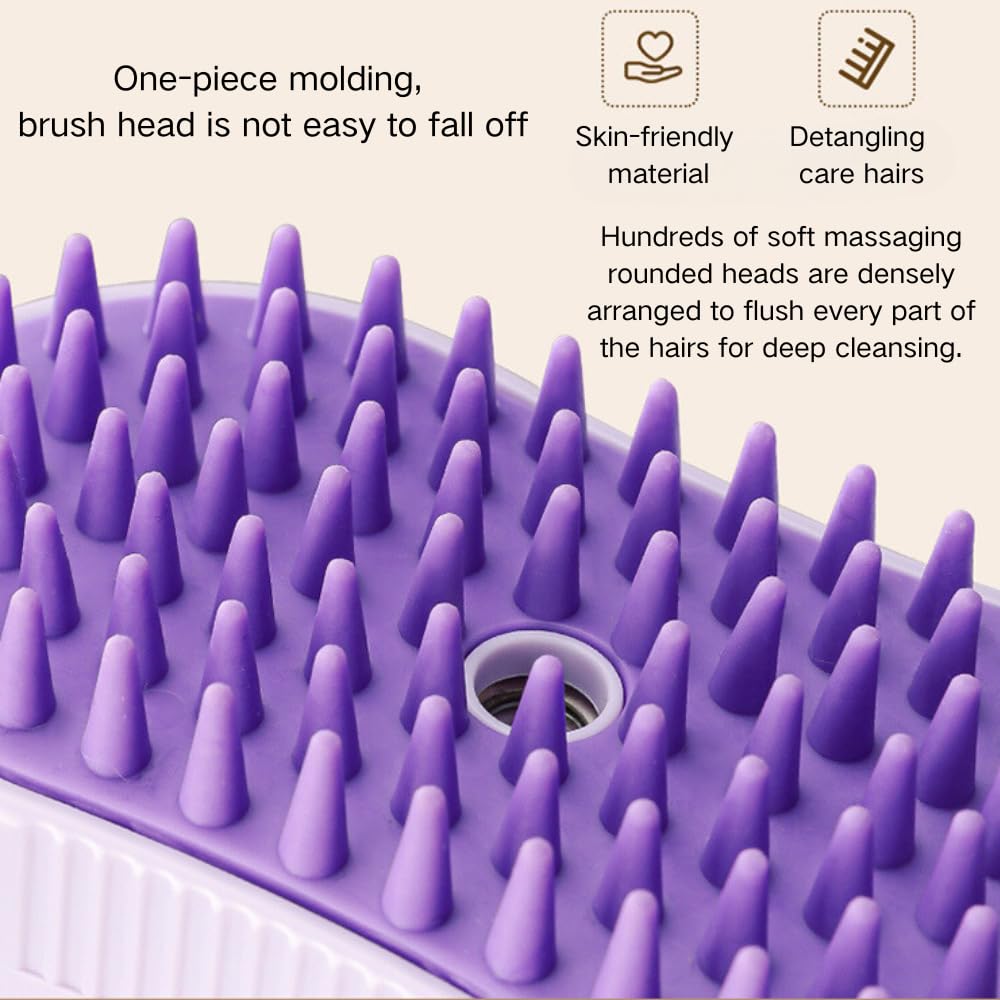 Cat Steam Spray Brush, Pet Massage Shedding Brush, Rechargeable Silicone Steam Hair Brush, Multi-functional Cat & Dog Hair Brush,Cat Hair Steam Brush