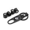 1Set Car Tire Valve Cap Wheel Stem Cover with Wrench KeyChain For Renault Dacia Koleos Clio Laguna 2 Megane 2 3 Duster Logan