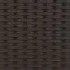 Sun Lounger with Canopy and Cushions Black Poly Rattan