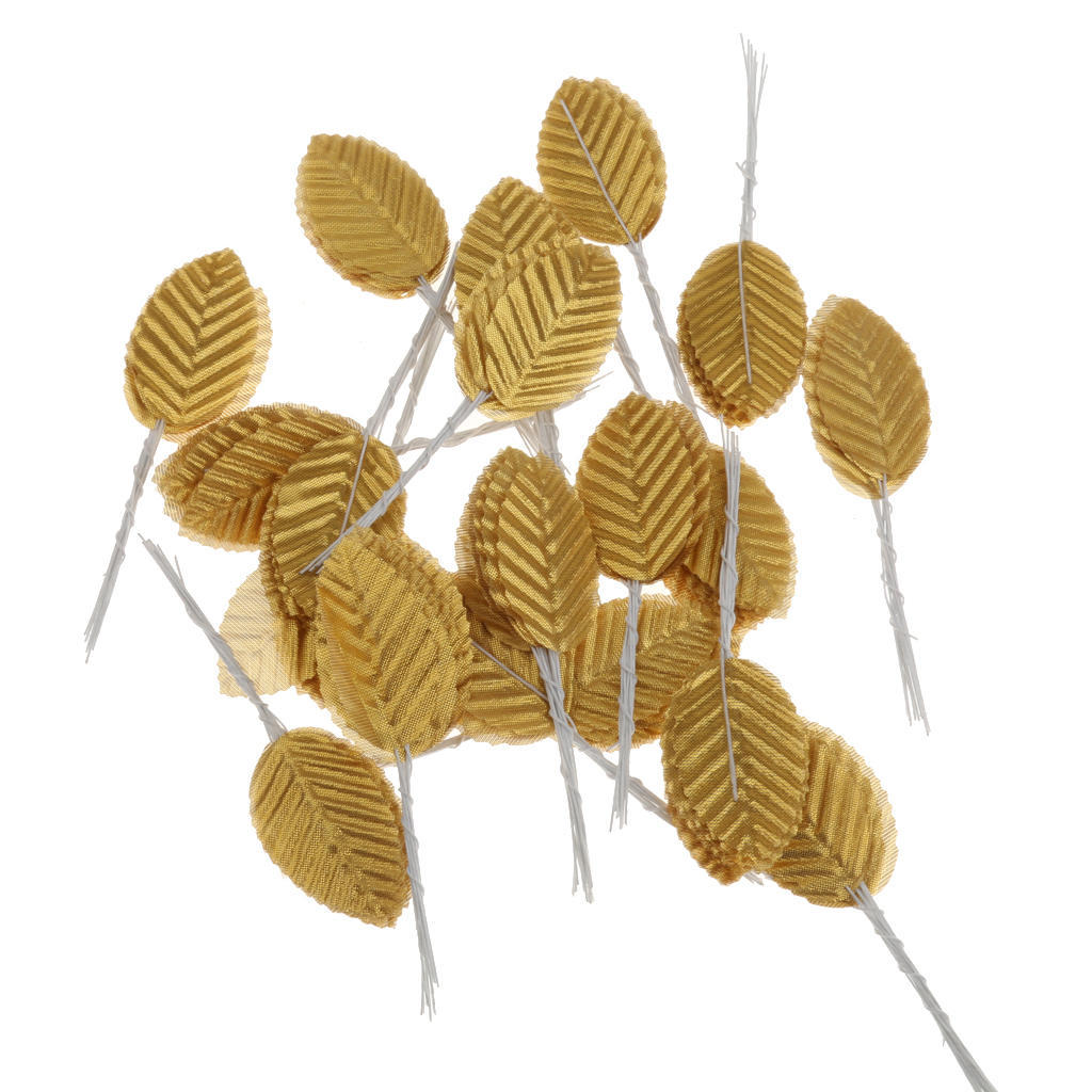 200pcs Artificial Silk Rose Leaves Bouquets Wedding Buttonhole DIY