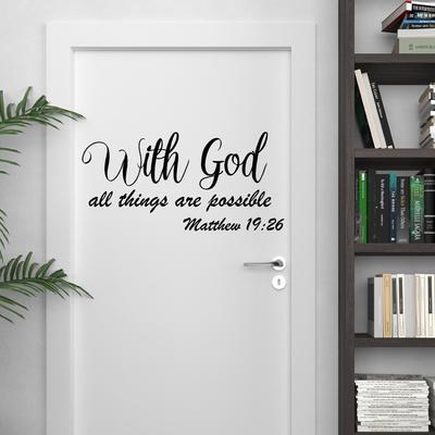 WZ9036 Slogan Inglese Camera da Letto Soggiorno Studio Porta con Adesivi Murali Decorativi per Abbellimento Casa