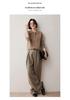 2024 Autumn/Winter Women's Cashmere Polo Neck Buttoned Lapel Pullover