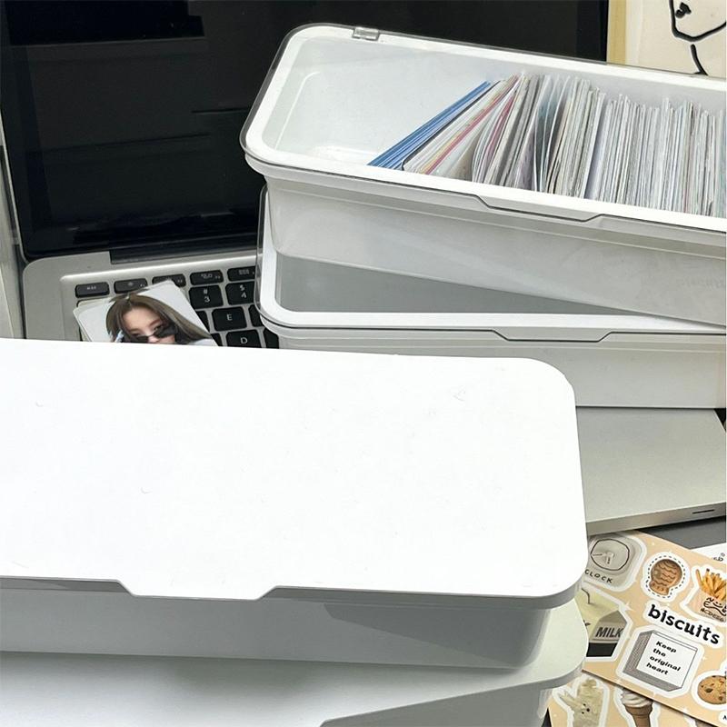 Idol Photo Storage Case Transparent Plastic Box Kpop Photocards Collection Organizer Jewelry Storage Supplies Desk Organizer Box