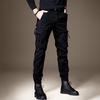 American Style Men's Buttoned Overalls: Thin, Functional, Tactical, Unisex Casual Pants with Cuffs