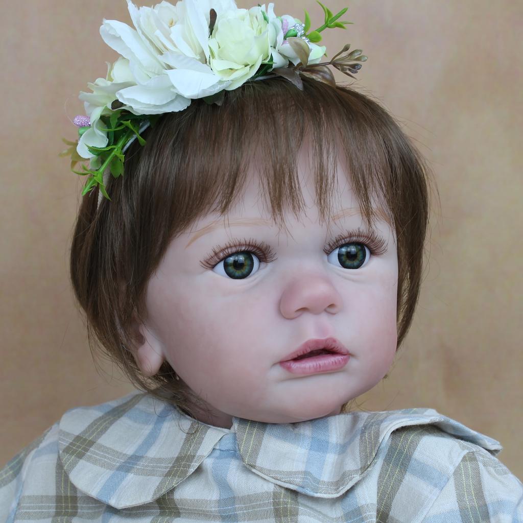 BZDOLL 60 CM 3D-Paint Skin Soft Silicone Reborn Baby Toddler Doll For Girl Like Real Cloth Body Silicone Princess Toy Alive Bebe