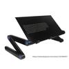 Aluminum Alloy Folding Computer Desk with Cooling Fan for Laptop Notebook Stand and Tablet Portable Bed Tray Table
