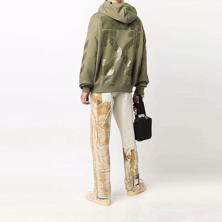 OFF WHITE FW21 Sweatshirt Men's Green OMBB085F21FLE0105555