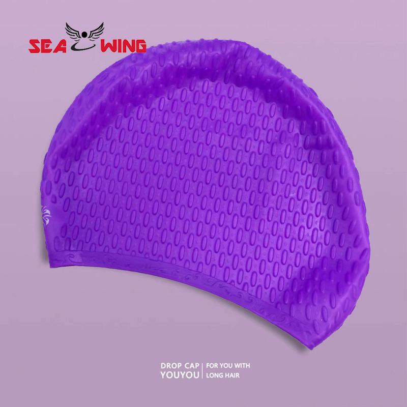 Non-Slip Silicone Swimming Cap for Women, Large Waterproof, with Ear Protection, Ideal for Long Hair