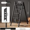 Folding A-Frame Ladder: Multifunctional, Thickened, 3-4 Step Indoor Ladder & Flower Stand