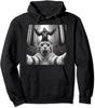 Funny Surprised Scared Cat Selfie With Sasquatsch Unisex Hooded Sweatshirt