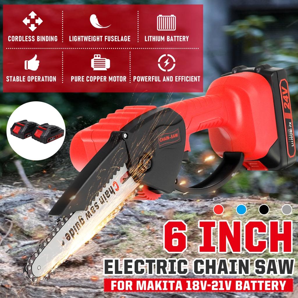 

24В 2xАккумулятор Электрическая Садовая Пила Цепная Пила Беспроводная Деревообработка Электрическая Цепная Пила Деталь Угловая Шлифмашина для Аккумулятора