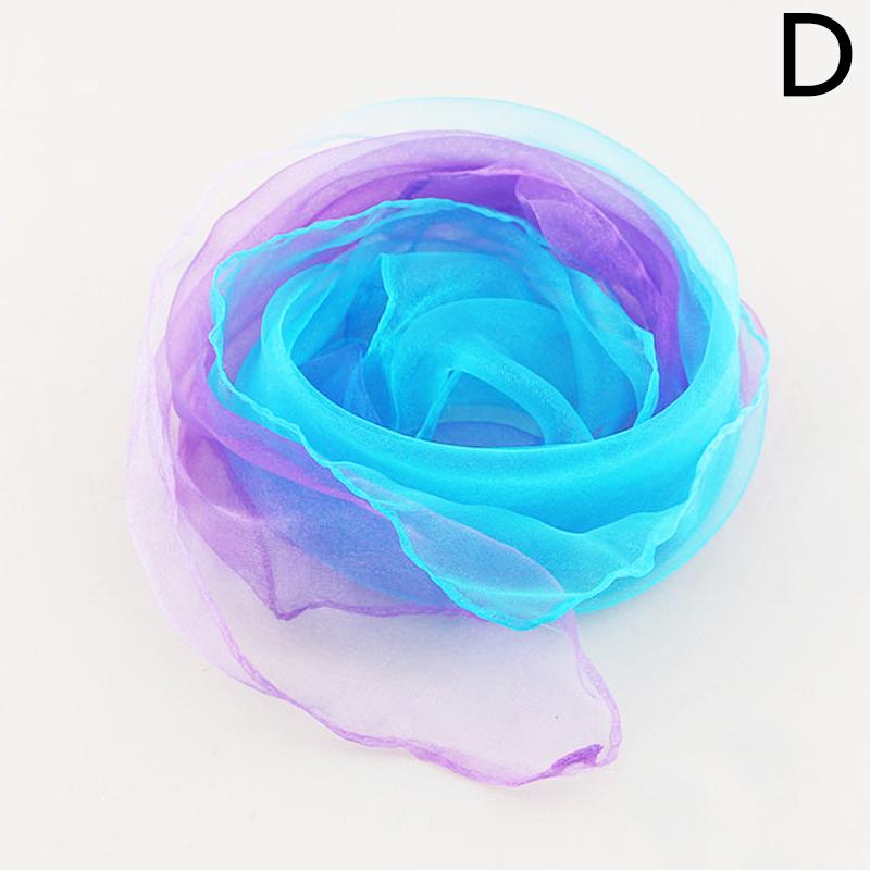 Transparent Summer Scarf For Women Square Gradient Color Head Wear Shinny Thin Chiffon Neck Shawl Beach Vacation Accessories