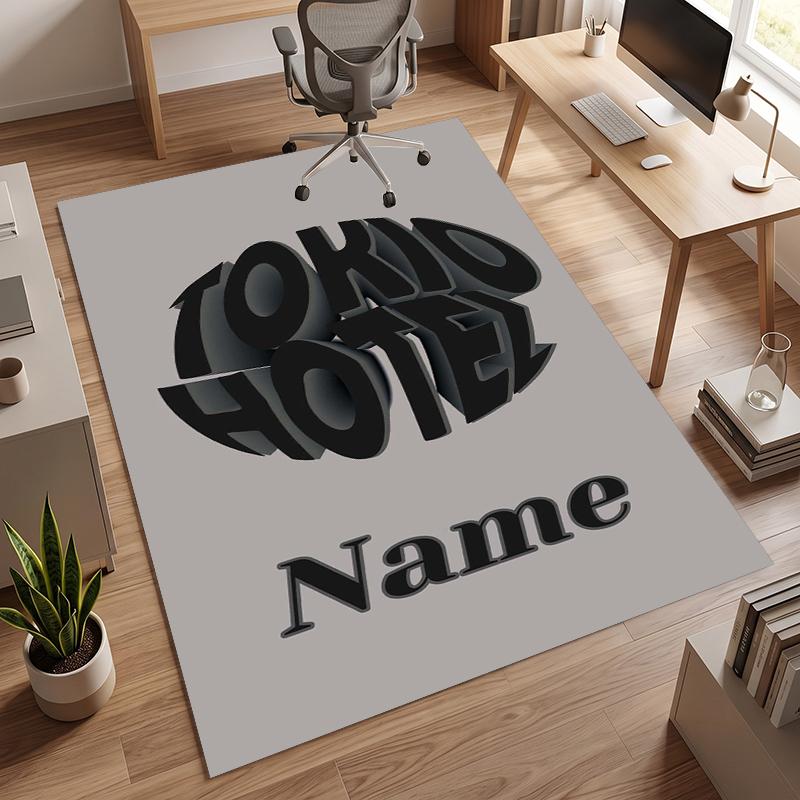 Tokio Hotel (1) Personalized Name Office Carpet Stylish Decor for Living Room Bedroom Kitchen