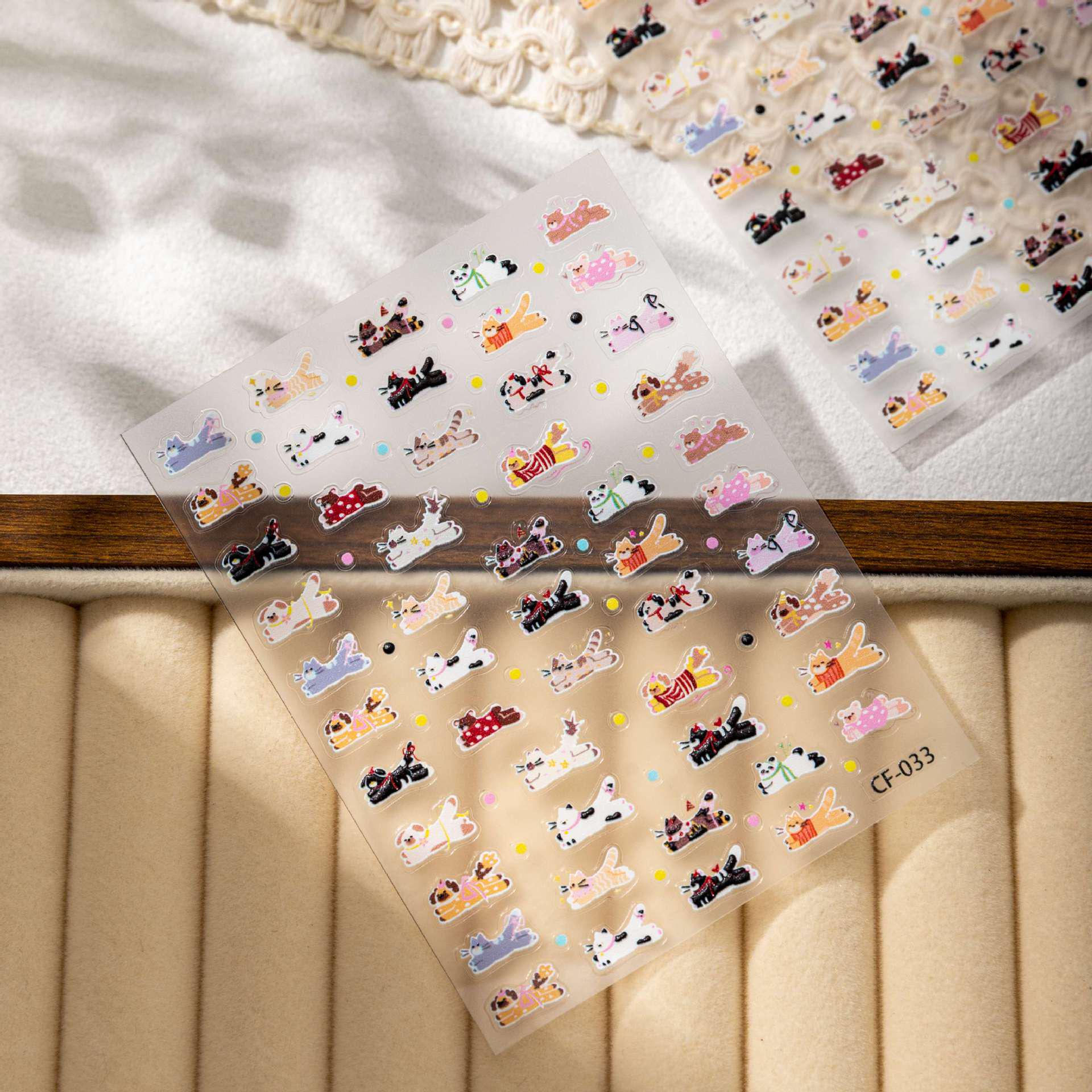 Cyansea Милые питомцы Мультяшные наклейки для нейл-арта - Декоративный дизайн ногтей своими руками Cute Pets - CF-033
