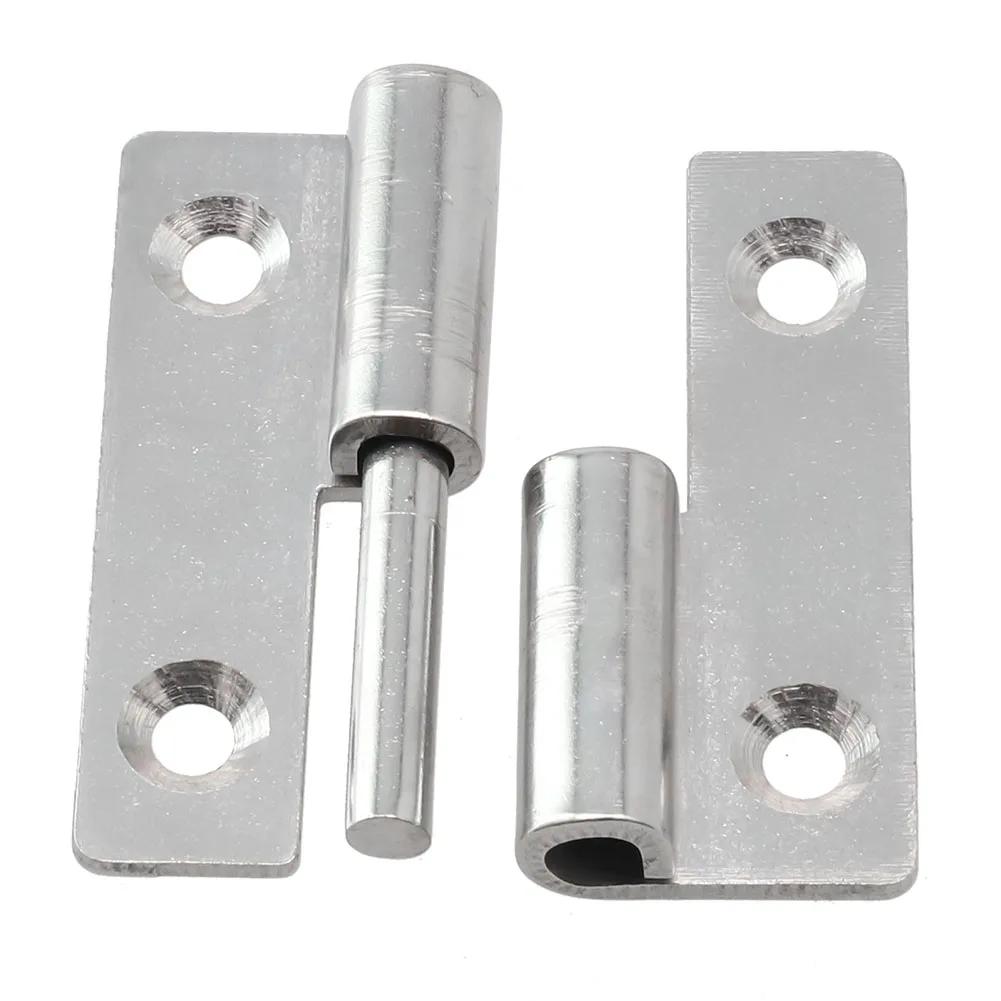 6pcs Detachable Hinge Slip Joint Flag Lift Off Door Hinge Removable Hinge 1.5inch For Cabinet Wardrobe Stainless Steel Furniture