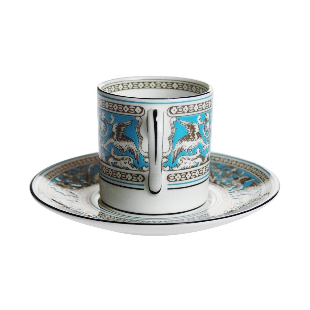 Wedgwood Florentine Turquoise Coffee Cup Saucer Bond [Item]