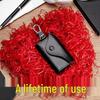 Men's Genuine Leather Large Capacity Key Holder - Multi-functional Waist Hanging Key Case for Home Use