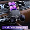 Hängende Auto-Aufbewahrungstasche Multifunktionale Leder-Organizer-Box Auto-Luftauslass-Schmutzbeutel Fahrzeuge