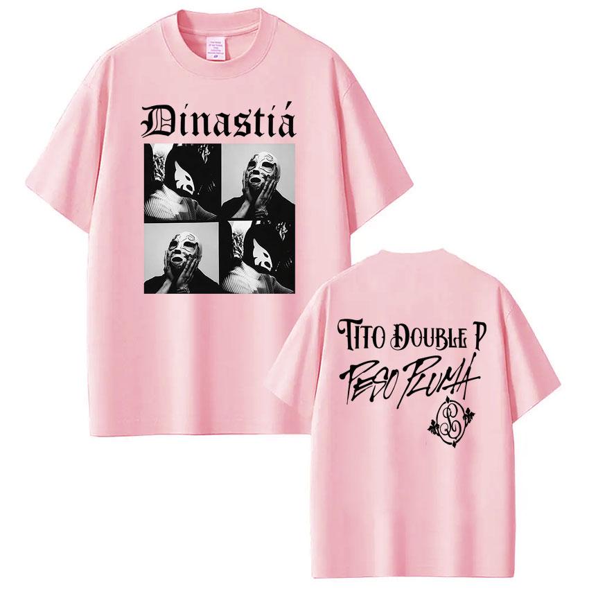 Rapper Peso Pluma Tito Double P Dinastia Album Vintage  Print Tees Men Women Fashion Tshirts Gothic Punk Casual Cotton Tshirt