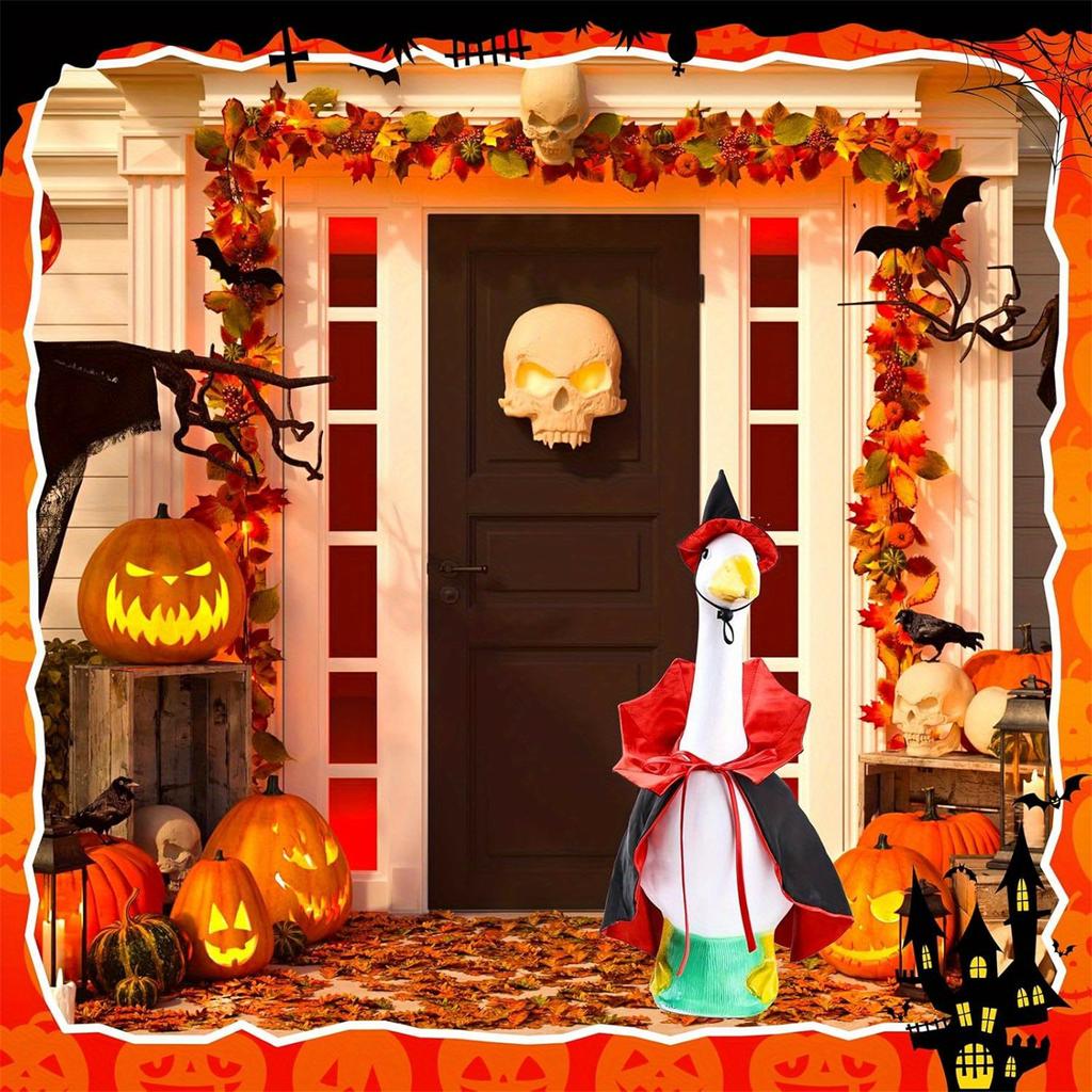 Halloween Porch Outfit Witch Clothes For High Cement Or Plastic Costume For Yard Outdoor Garden Patio Dress Up Concrete Statue Holiday Decor