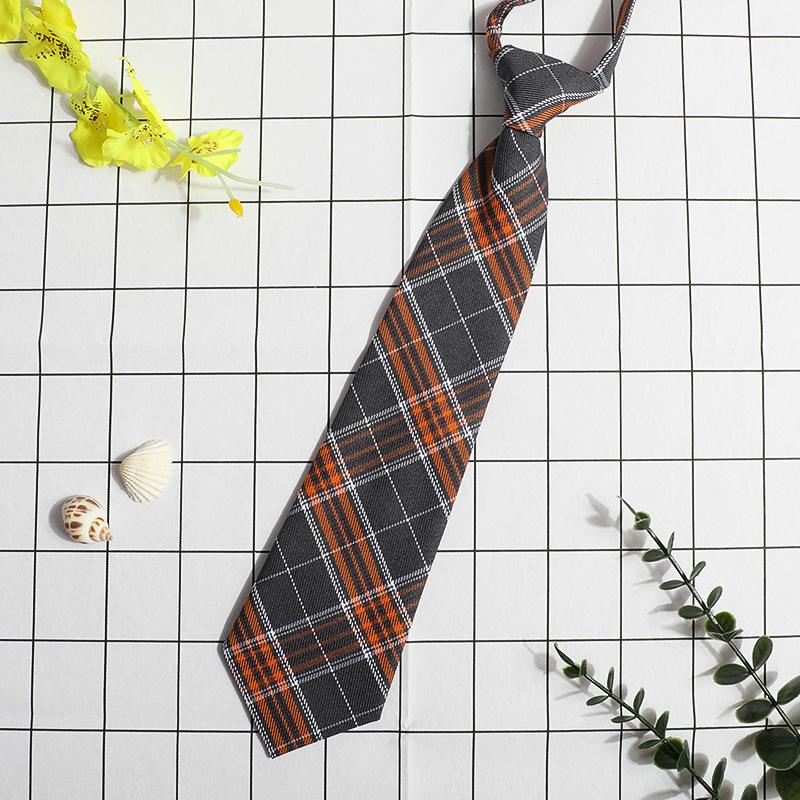 Jk Small Tie Female College Style Lazy Japanese Plaid Uniform Shirt Tie Student Ins Men'S And Women'S Short Styles Free Of Charge