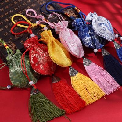 Moda Flor Mulheres Sachê Bordado Pendurado Joias Bolsa de Armazenamento Carro Pendurado Decoração de Quarto Embalagem de Joias Menina
