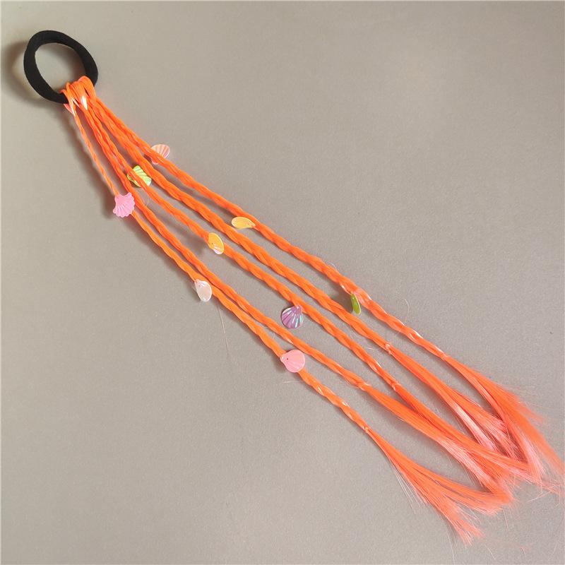 New Girls Colorful Wigs Ponytail Kids Hair Accessories Head Band Hair Ornament Headbands Rubber Bands Beauty Hair Bands Headwear