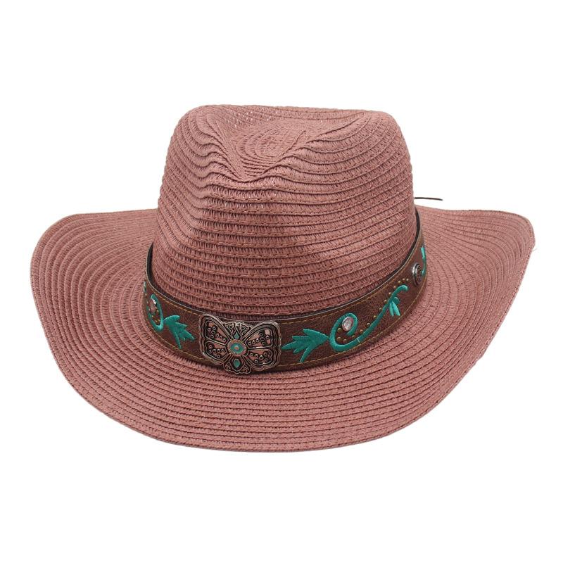 Adjusting Soft Denim Straw Hat Ethnic Style Big-brimmed Top Hat New Men's and Women's Outdoor Sun Hat