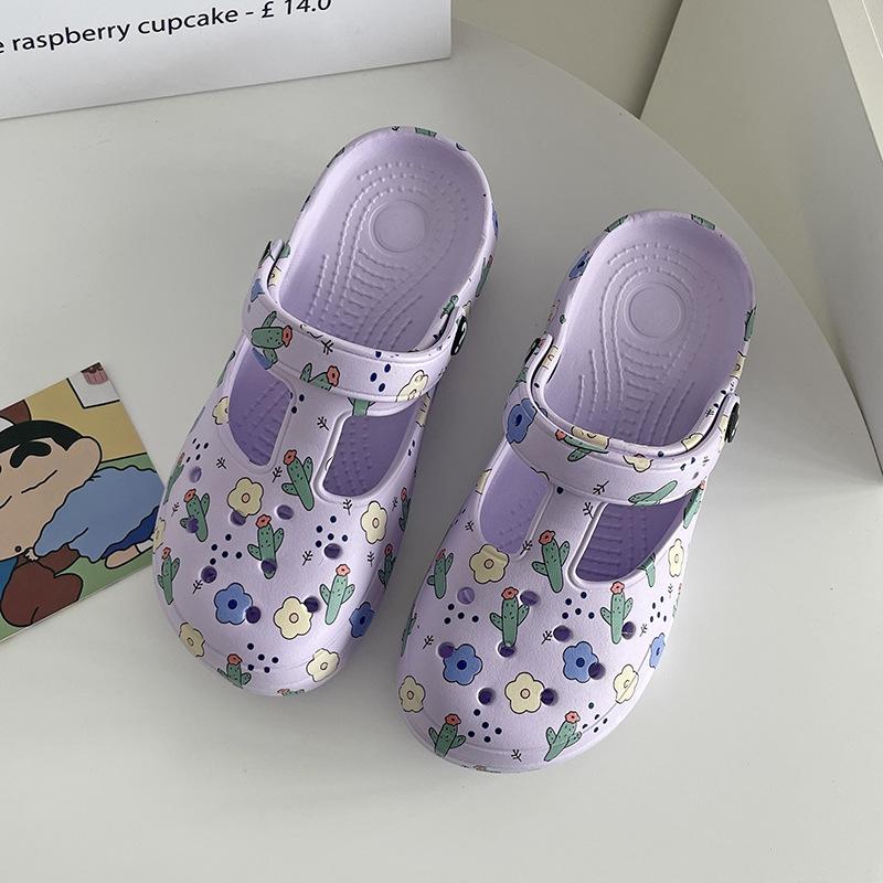 

Мэри Джейн женские летние сандалии нескользящая пляжная обувь мягкая подошва обувь-желе корейская версия сумка голова пластиковые уличные тапочки 39/40