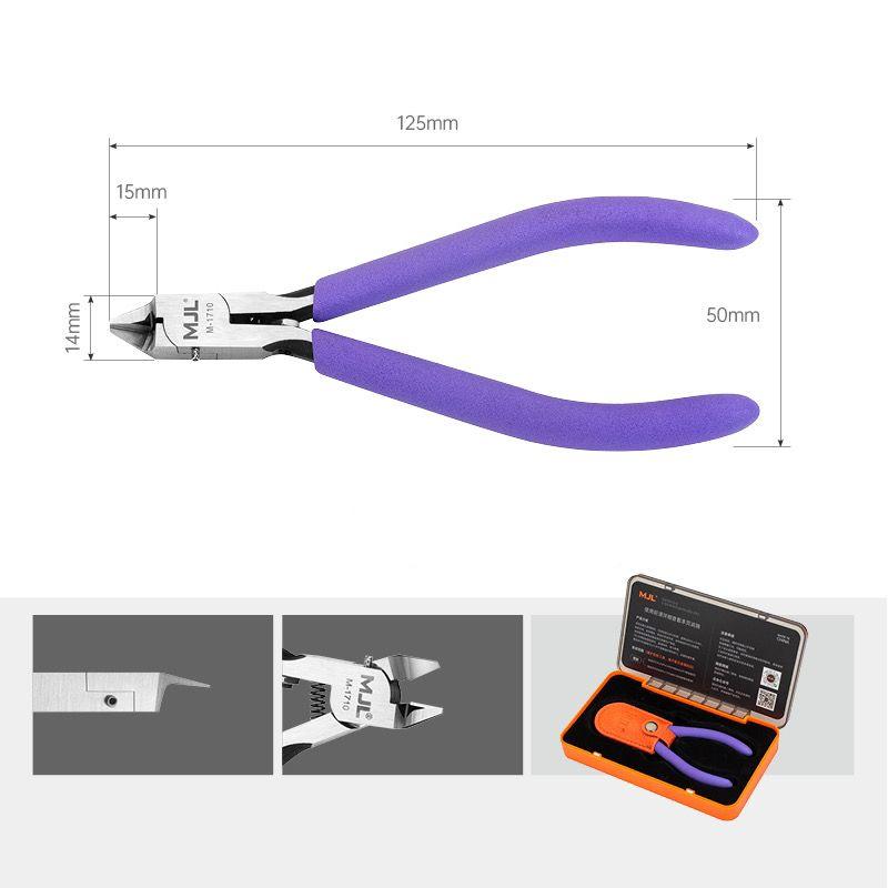

Модель MJL M-1710 Однолезвийные кусачки Ручной инструмент Плоскогубцы Инструменты для сборки моделей для начинающих, чтобы ремонтировать и фиксировать пластиковые модели фиолетовый