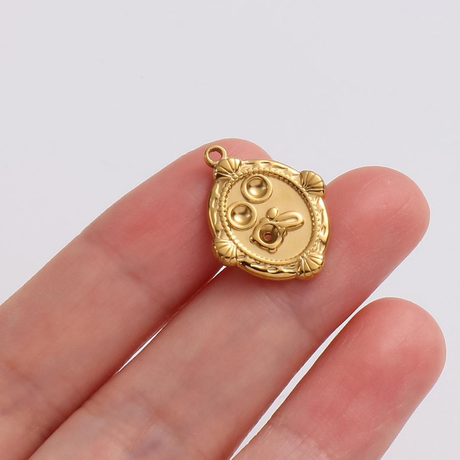 5pcs/Lot Gold Color Exquisite Sea Animal Charm Shell Tortoise Stainless Steel Pendants For Jewelry Making Supplies Beach Pendant