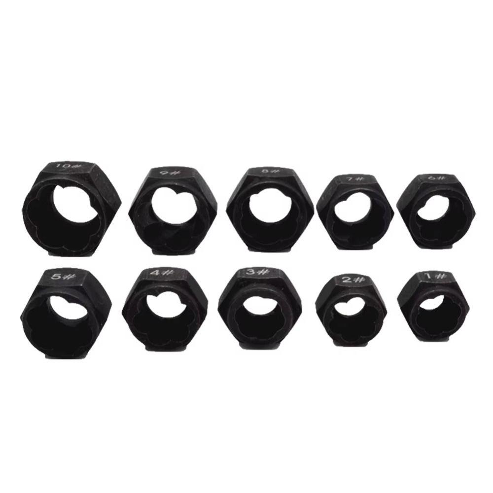 Hexagonal Design Bolt Extractor Set Wear Resist Screw Remover Tool  Damaged Bolts