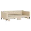 VidaXL Daybed with Trundle Bed Cream 90x200 Cm Fabric 3197430