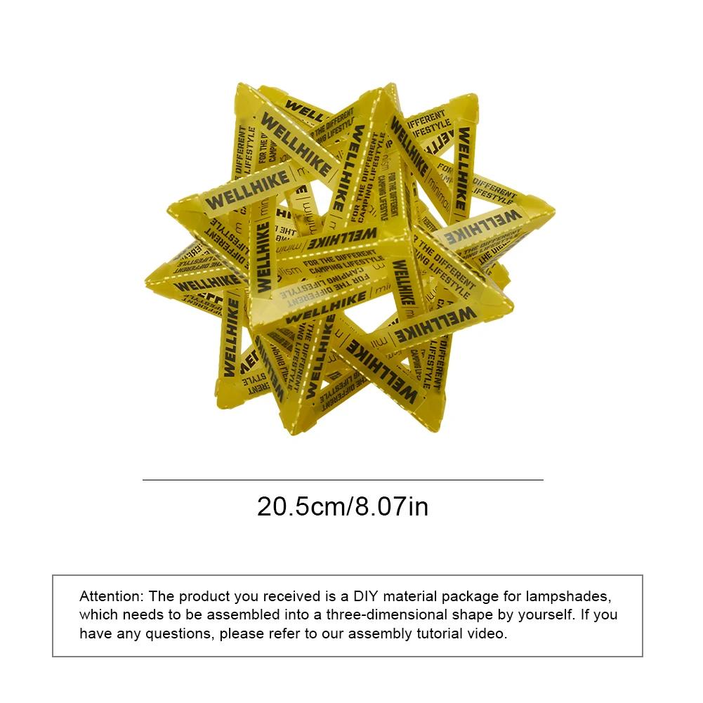 Outdoor Camping Light DIY Lampshade Waterproof Star Shape Lampshade Covers for Lights Pinecone Hollow Out Lamp Shade Star Decor