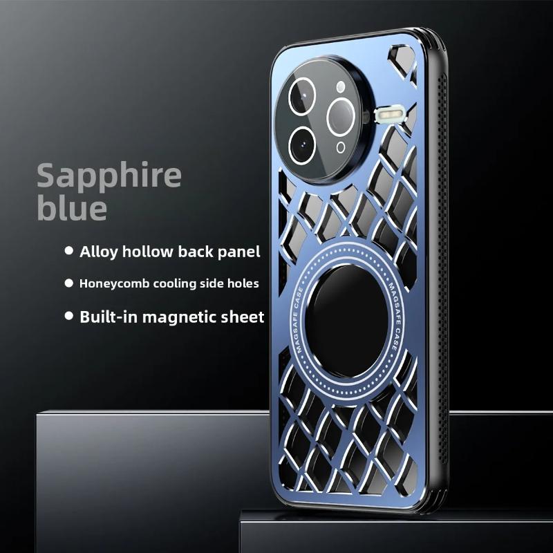 

For Magsafe Aluminum Alloy Heat Dissipation Shockproof Case For Xiaomi POCO F7Ultra F7 F6 Pro Back Plate Magnetic Bumper Cover Poco F7 Pro чорний