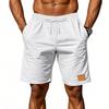 Men's Lightweight Linen Breathable Solid-Color Beach Sports Casual Loose-Fit Shorts