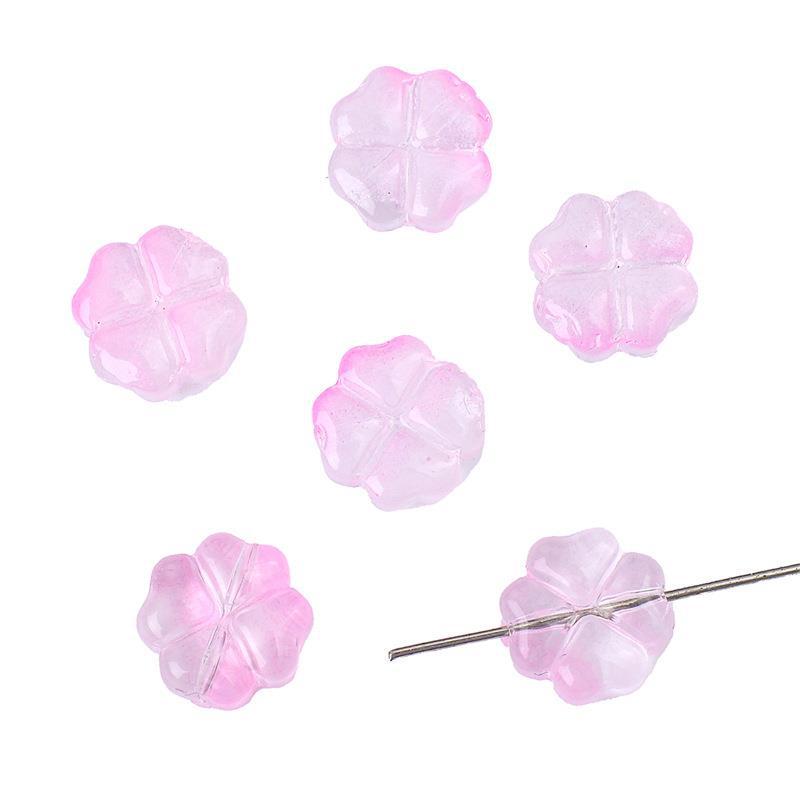 

Японский стеклянный цветок DIY набор бусин: Материалы для ожерелья и браслета с пятилепестковым и четырехлистным клевером