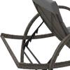 Grey Sun Lounger with Cushion 60x199x42 Cm Poly Rattan