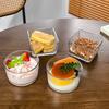Nordic Clear Glass Dessert Bowl Hammer Pattern Bird's Nest Design Yogurt Pudding Cup Ice Cream Breakfast Bowl For Home