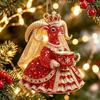 Shining Goat Hanging Ornament 2D Flat Artificial Rhinestone Animal Hanging Decoration Embossed Pattern Goat Pendant